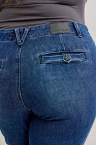 Judy Blue Dark Wash Mid Rise Bootcut Jeans with Welt Pockets