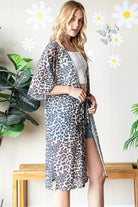 Heimish Taupe Leopard Open Front Cardigan