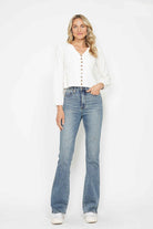 Judy Blue Multi Inseam Tummy Control Back Embroidered Pocketed Bootcut Jeans