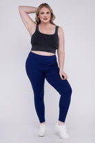 Zenana Plus Premium Cotton Full Length Leggings ZENANA