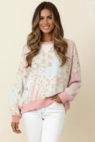 Haptics A Little Bias Printed Patchwork Top Womens