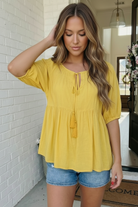 And The Why The Bee's Knees Yellow Peplum