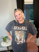 Lotus Fashion Collection Plus Size Rock & Roll World Tour Graphic Top