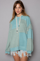 POL Balloon Sleeve Cut Sew Sweater Knit Top in Jade Green Ave Shops