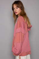 POL Balloon Sleeve Cut Sew Sweater Knit Top in Mauve Ave Shops