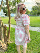 Mittoshop The Moment Checkered Babydoll Dress Bogo Free