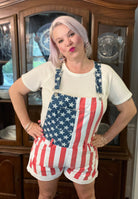 BiBi American Flag Overalls Ruby Idol Apparel