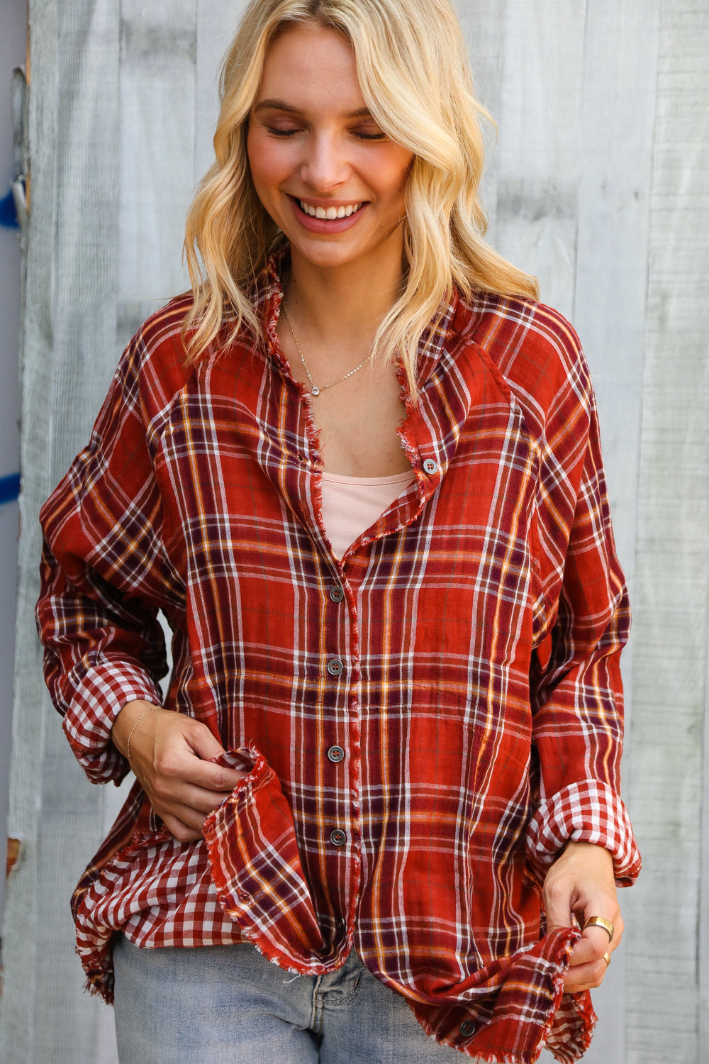 First Love So Country Cute Autumn Flannel Top