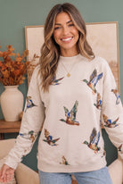 Kori Taking Flight Mallard Duck Print Sweatshirt