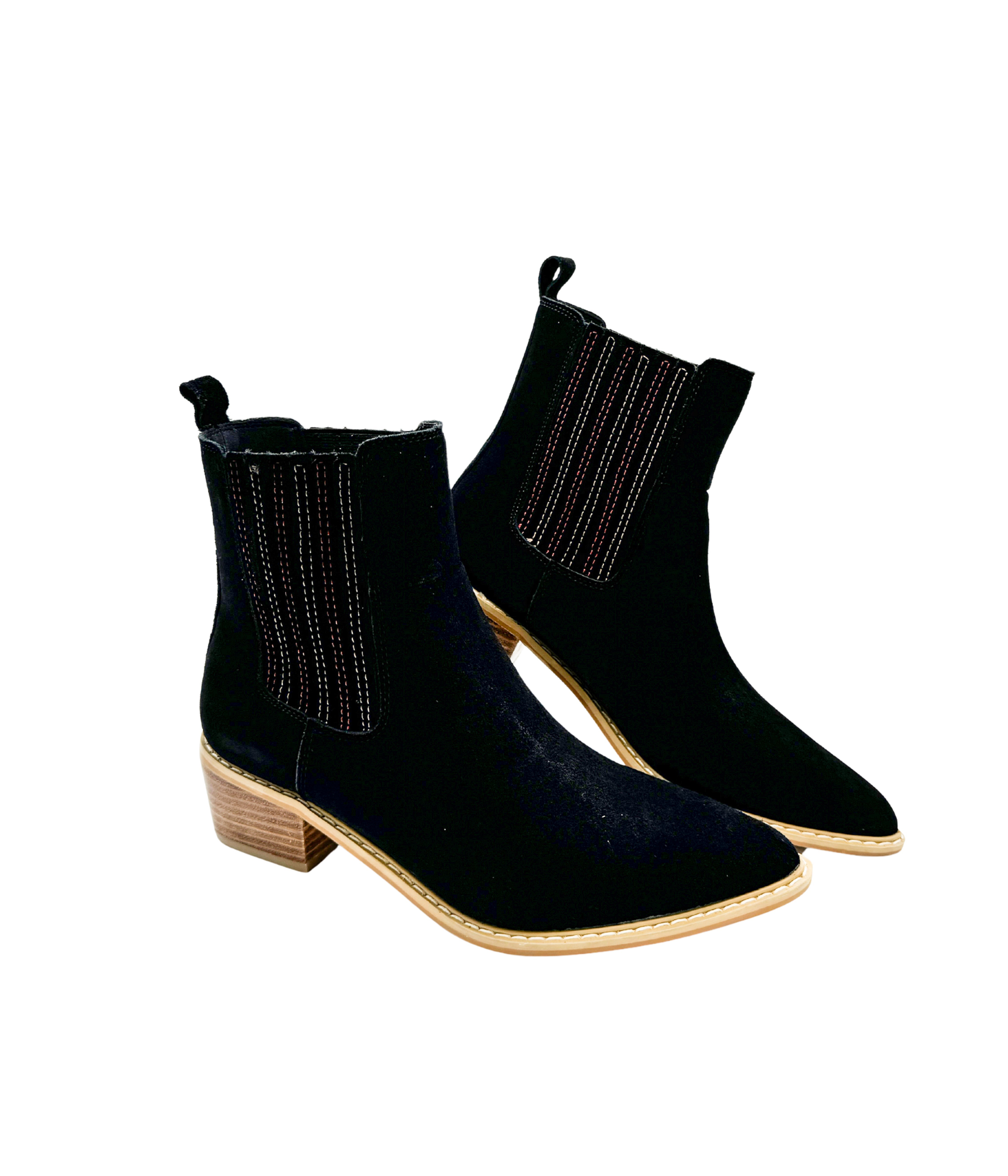 Naughty Monkey Leonor Suede Ankle Boot in Black Shoes