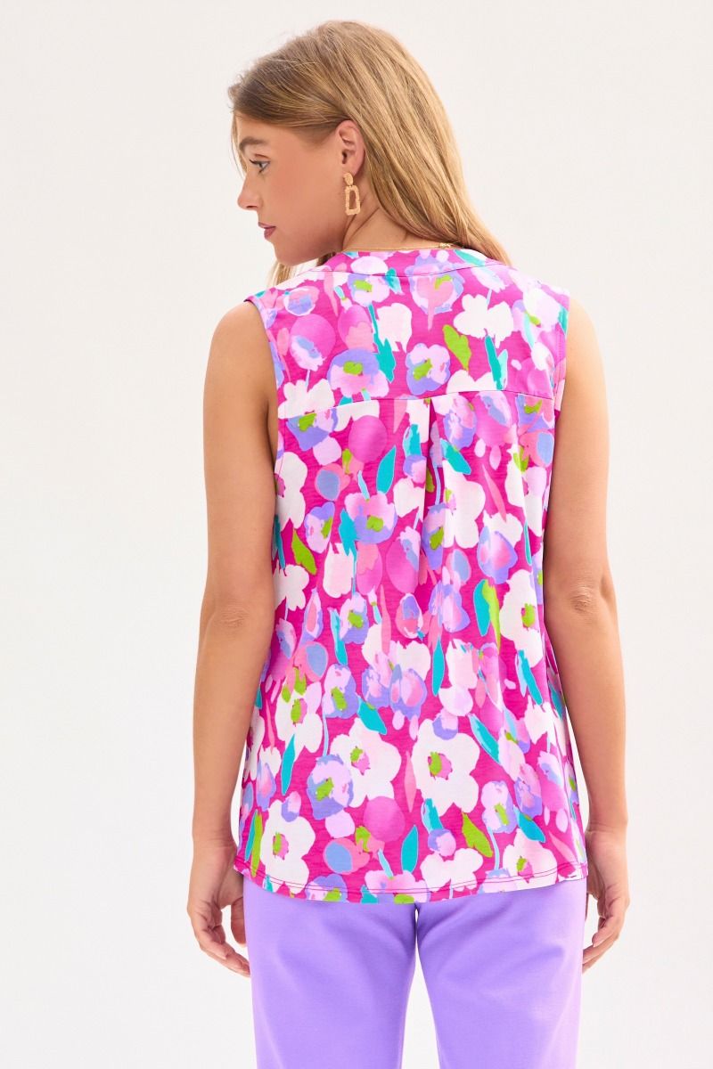 Dear Scarlett Lizzy Tank Top in Magenta Womens
