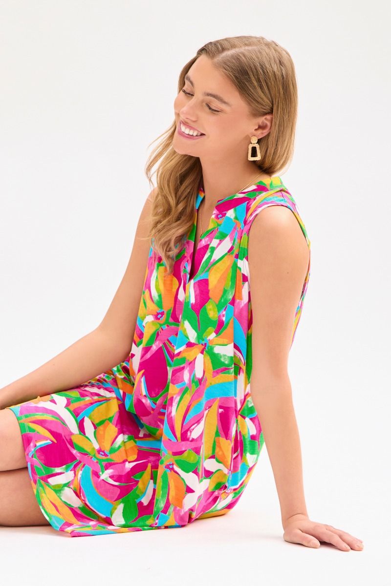 Dear Scarlett Lizzy Tank Dress in Multi Womens