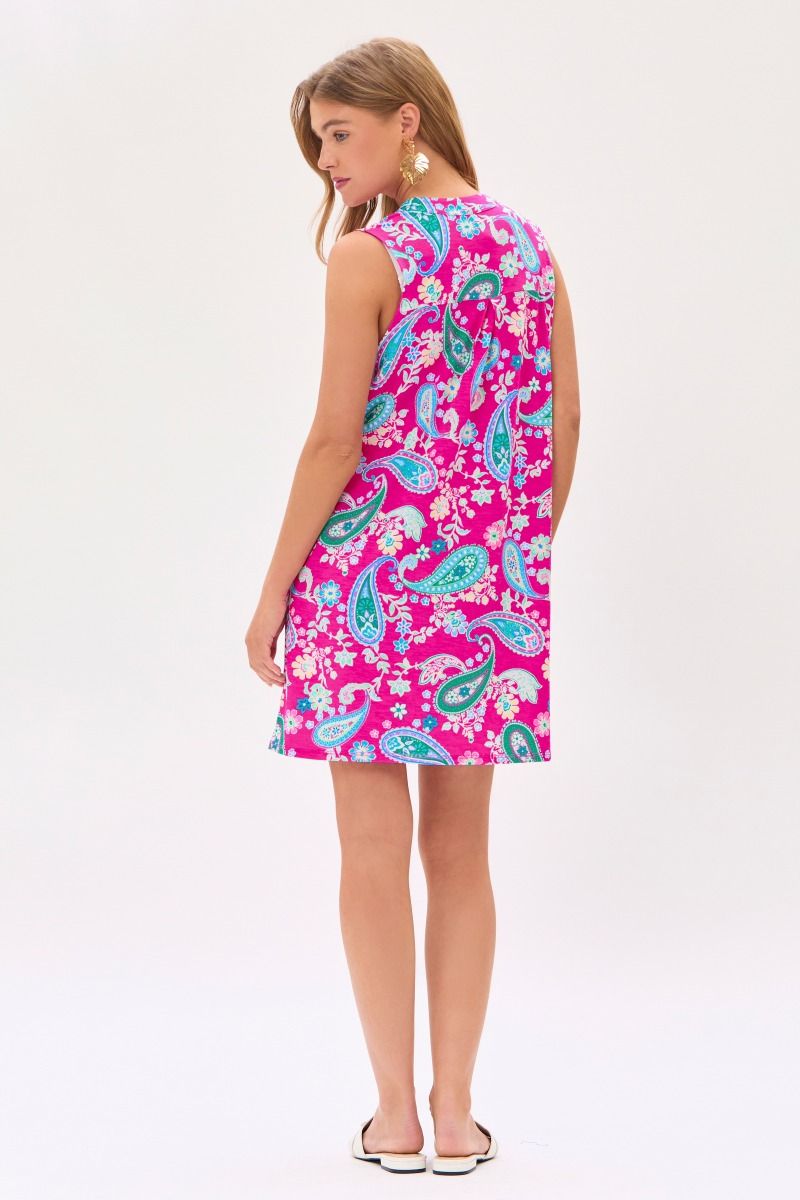 Dear Scarlett Lizzy Tank Dress in Hot Pink Womens