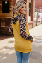 And The Why Mustard & Animal Print Hoodie