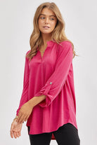 Dear Scarlett Lizzy Top- 7 colors! Magenta Womens