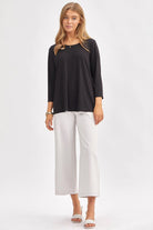 Dear Scarlett Signature Classic Round Neck Top- 6 colors Womens