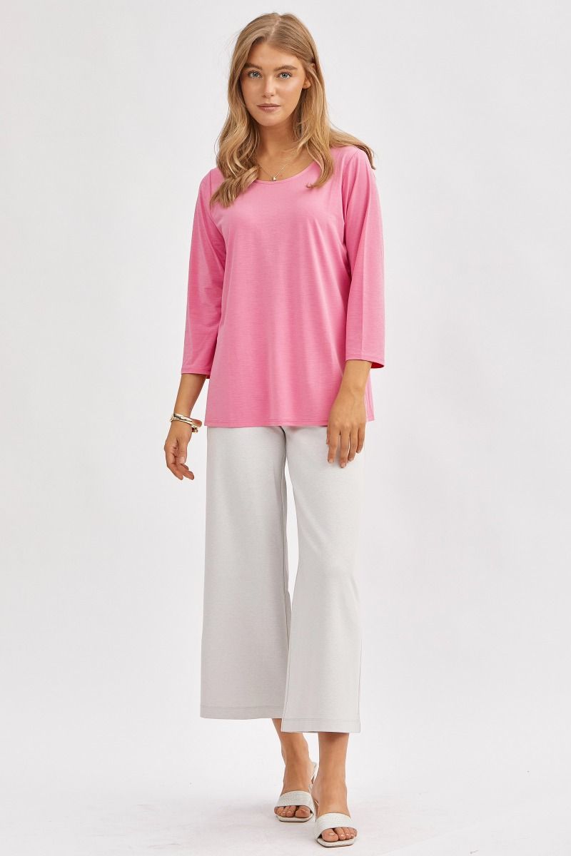 Dear Scarlett Signature Classic Round Neck Top- 6 colors Womens