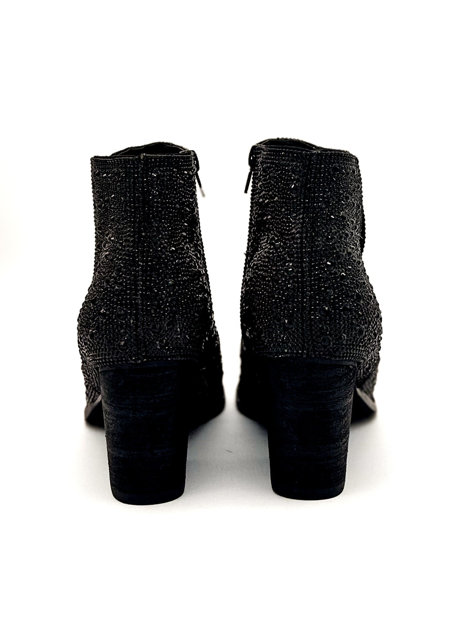 Naughty Monkey Shine Star Rhinestone Bootie in Black Ave Shops