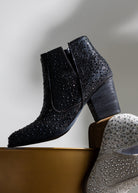 Naughty Monkey Shine Star Rhinestone Bootie in Black Shoes