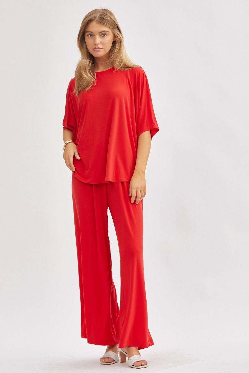 Dear Scarlett Coastal Set Red Womens