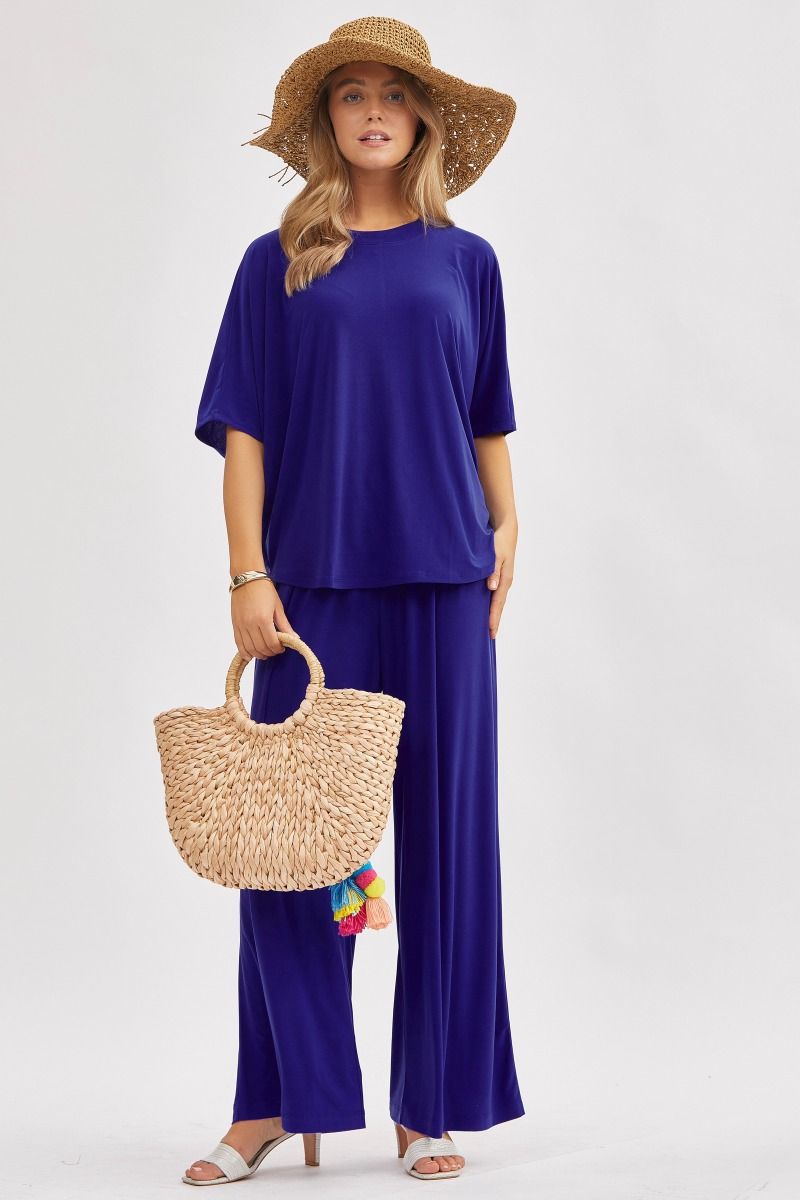 Dear Scarlett Coastal Set Royal Blue Womens