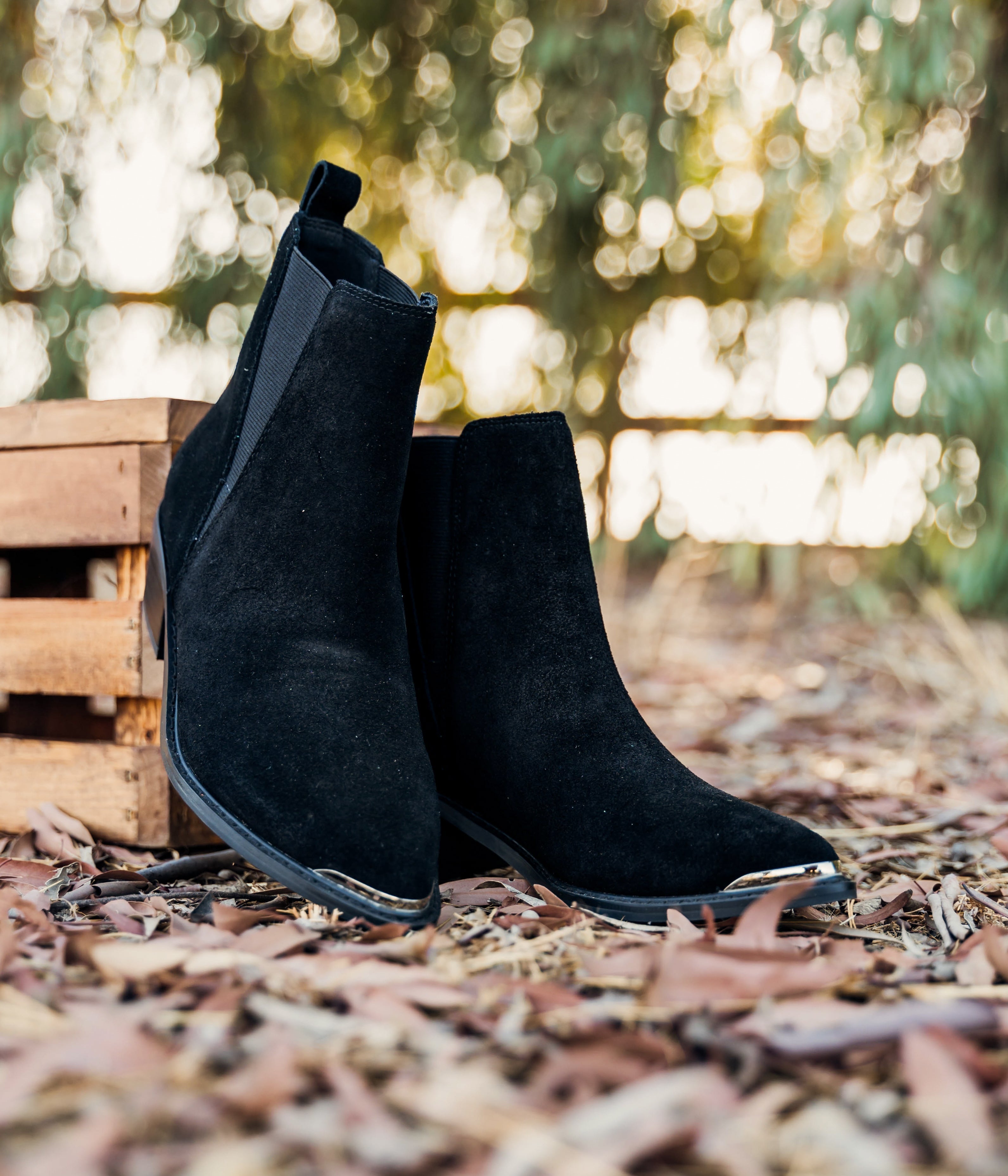 Naughty Monkey Wylie Suede Ankle Boot in Black Shoes