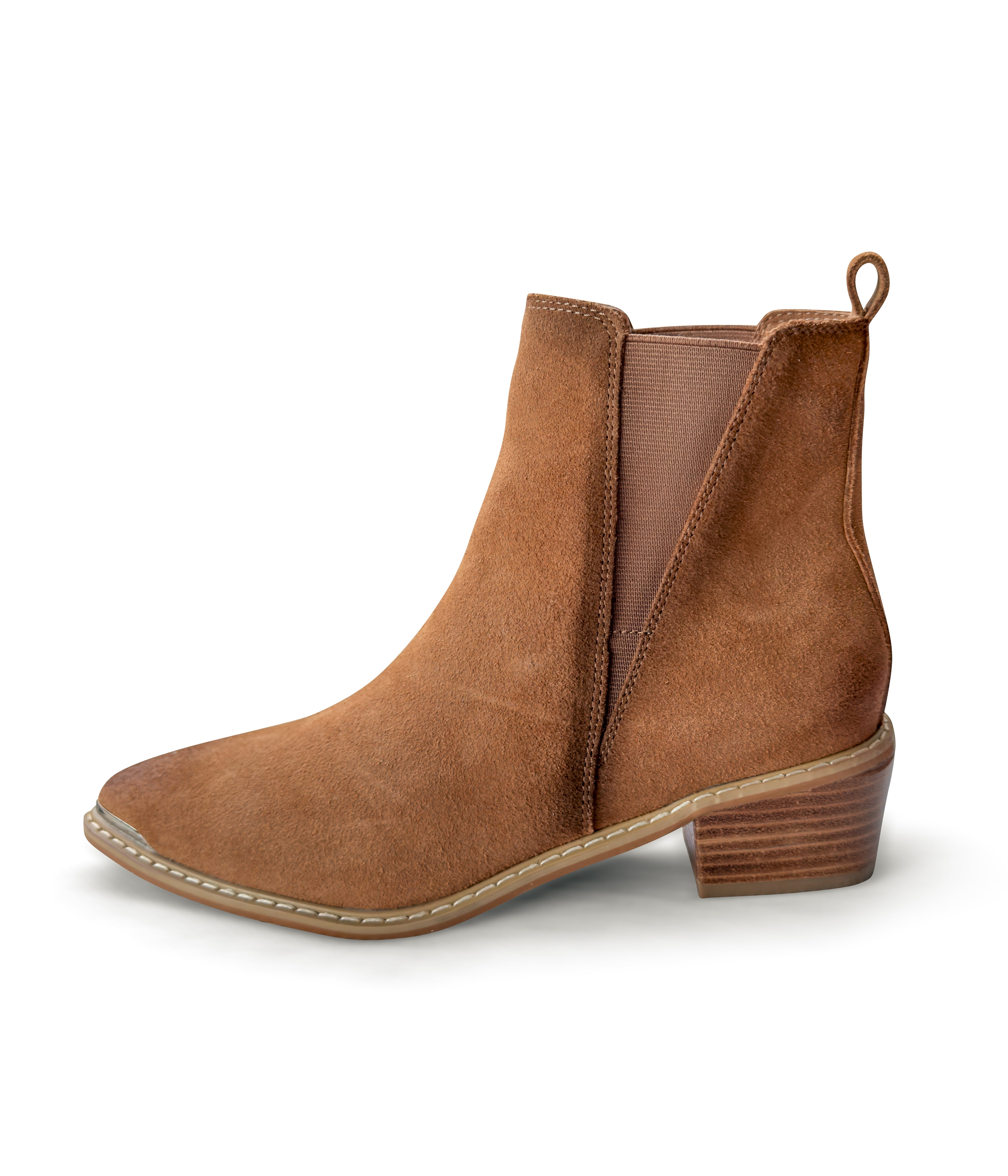 Naughty Monkey Wylie Suede Ankle Boot in Tan Shoes