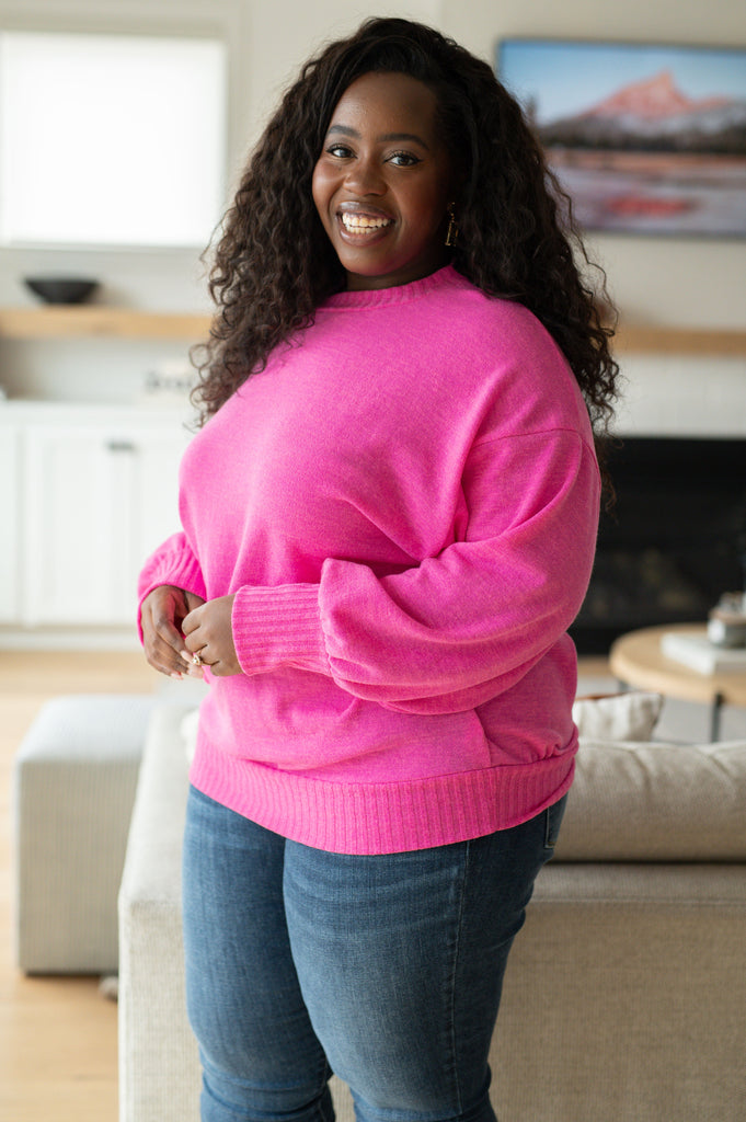 GeeGee Hot Pink Pull One Over On Me Sweater Ave Shops 11-14
