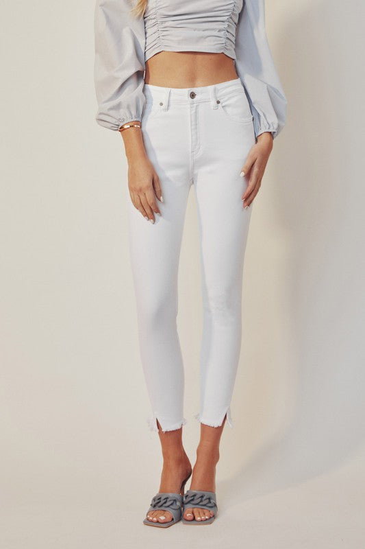 Kancan White High Rise Ankle Skinny Jeans Kan Can USA