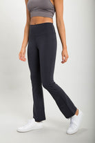 Mono B Flare Swoop Back High-Waisted Leggings Mono B