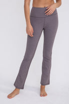 Mono B Flare Swoop Back High-Waisted Leggings Mono B