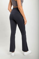 Mono B Flare Swoop Back High-Waisted Leggings Mono B