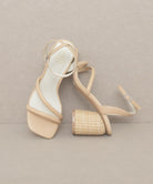 Oasis Society Alaia - Strappy Raffia Heel Sandal KKE Originals