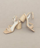 Oasis Society Alaia - Strappy Raffia Heel Sandal KKE Originals