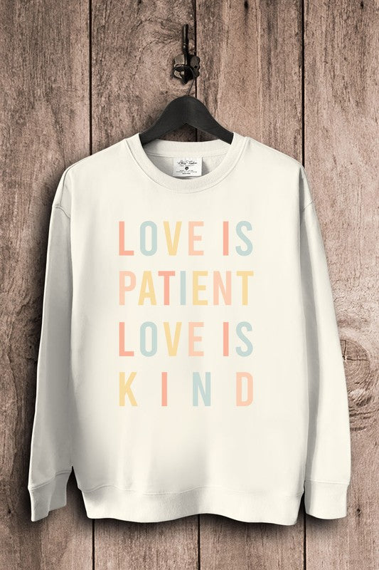 Lotus Fashion Collection Love Is Patient Love Is Kind Sweatshirts Ivory Lotus Fashion Collection