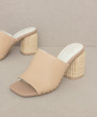 OASIS SOCIETY Serena - Studded Raffia Slide Heel NUDE KKE Originals