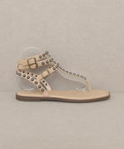 OASIS SOCIETY Oaklyn - Studded Gladiator Sandal ALMOND KKE Originals