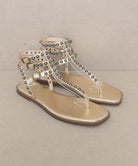 OASIS SOCIETY Oaklyn - Studded Gladiator Sandal GOLD KKE Originals