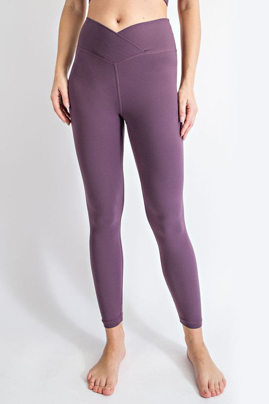 Rae Mode Dark Raspberry Full Length Moto Leggings