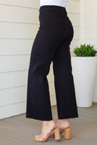 Annie Wear August High Rise Wide Leg Crop Jeans in Black 8-29-2023