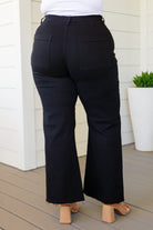 Annie Wear August High Rise Wide Leg Crop Jeans in Black 8-29-2023