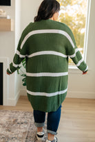 Haptics Brighter is Better Striped Cardigan in Green Ave Shops 11-30-23