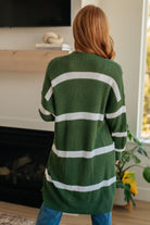 Haptics Brighter is Better Striped Cardigan in Green Ave Shops 11-30-23