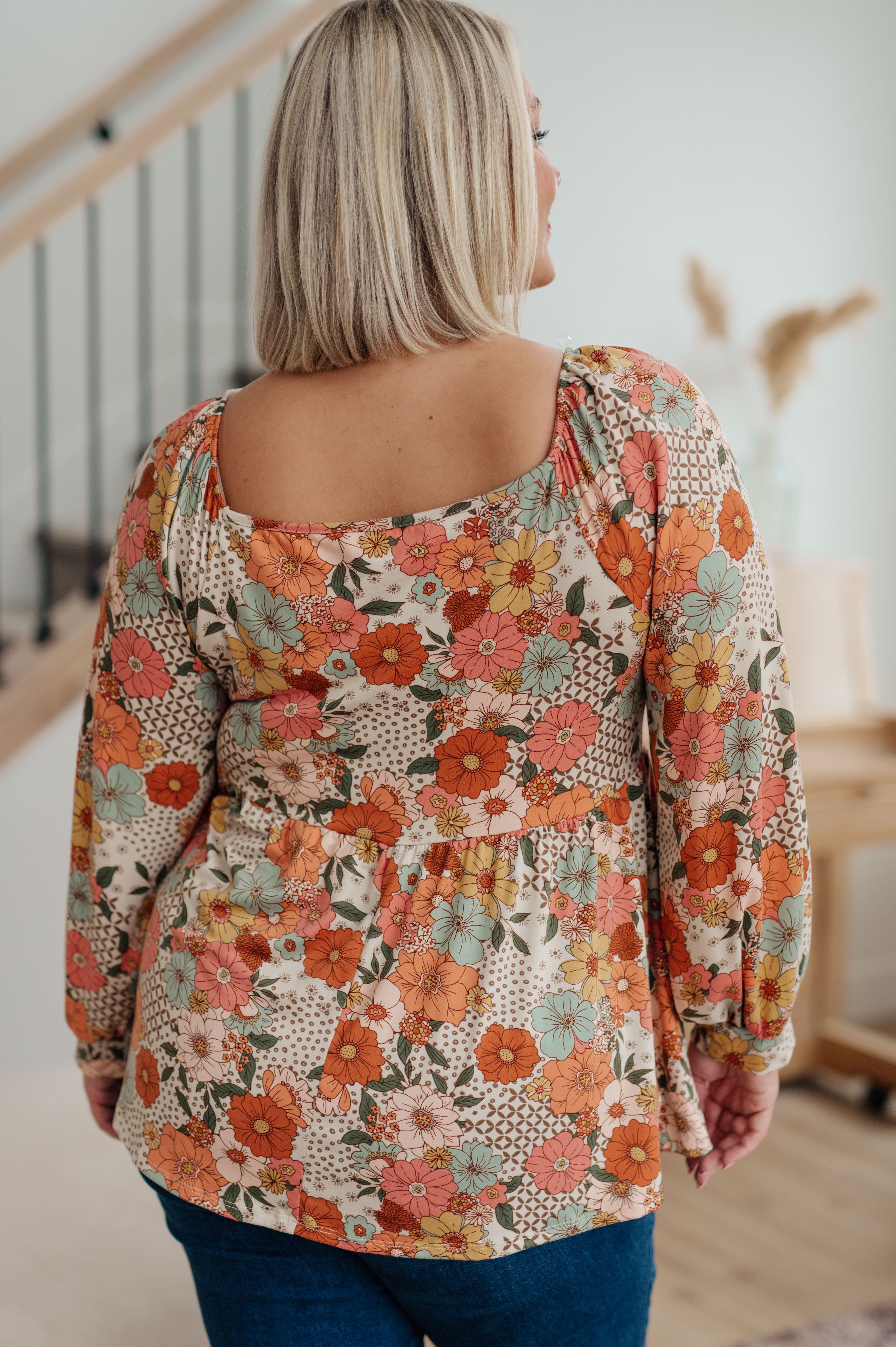 Haptics Fall For Florals Babydoll Top SPRING24
