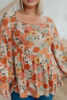 Haptics Fall For Florals Babydoll Top SPRING24