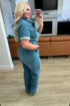 Judy Blue Sylvia Short Sleeve Denim Jumpsuit Ave Shops