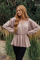 Heimish Imagine It All V-Neck Peplum Top Bogo Free