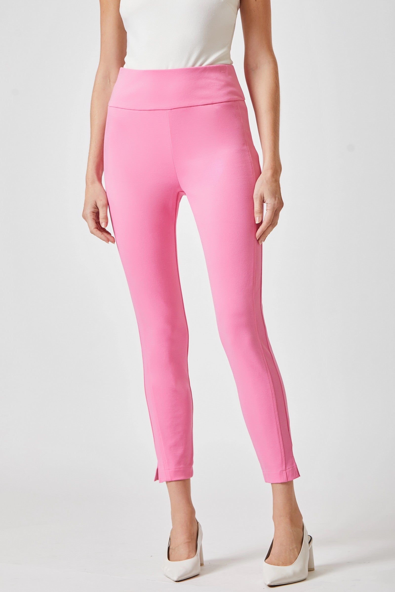 Dear Scarlett Magic Skinny Pants in Twelve Colors 28 inch Inseam Final Sale Dark Pink Ave Shops