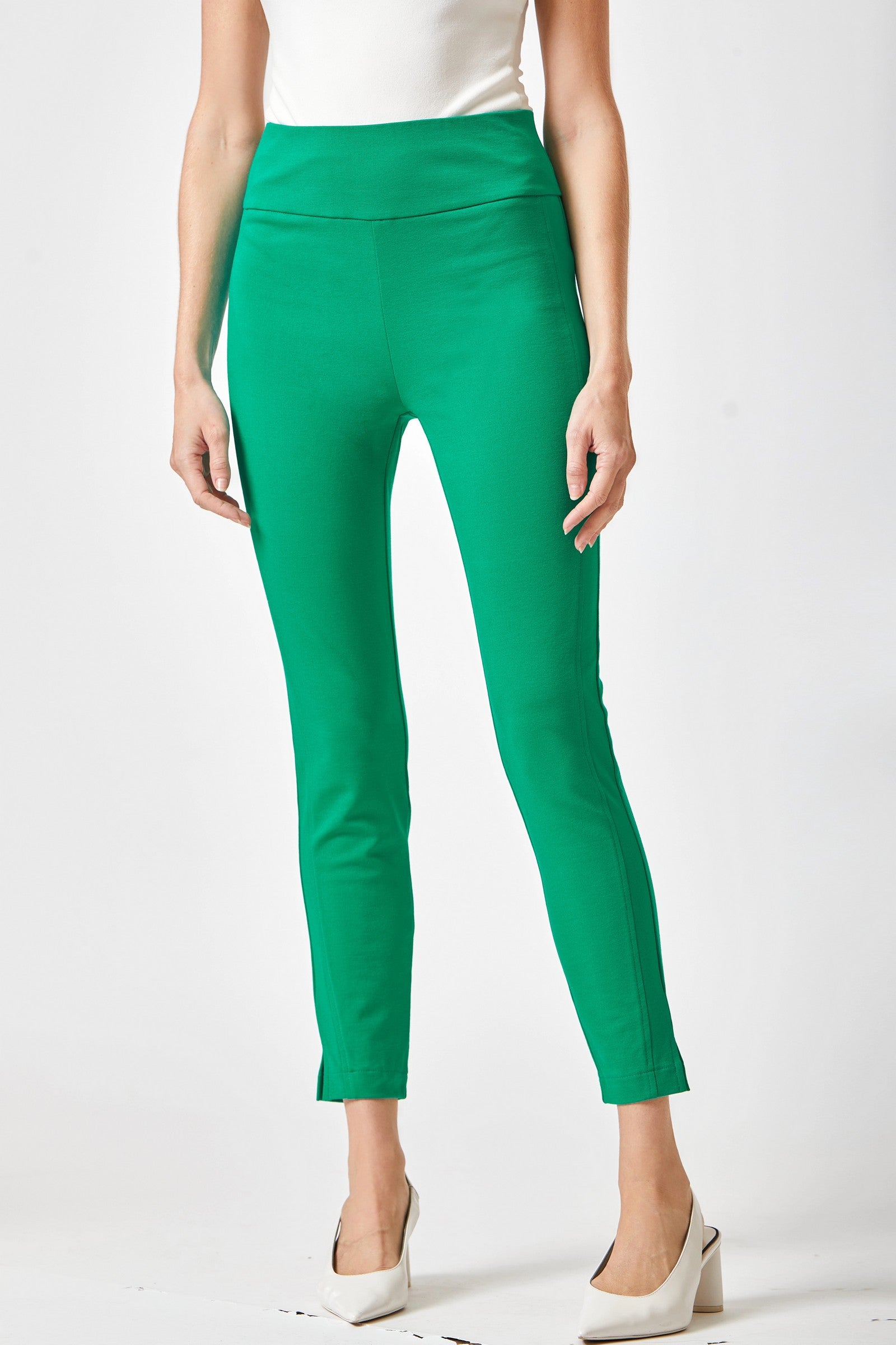 Dear Scarlett Magic Skinny Pants in Twelve Colors 28 inch Inseam Final Sale Kelly Green Ave Shops