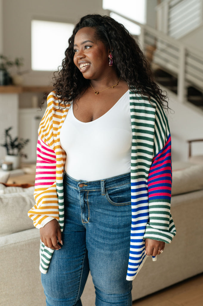 Andree By Unit Marquee Lights Striped Cardigan Ave Shops 11-14